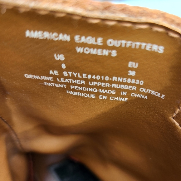 American Eagle Outfitters Women's Genuine leather Brown Pull-on Boots Size 8 US - Picture 11 of 13